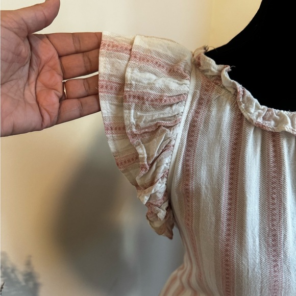 Striped Ruffle Sleeve Top - Picture 3 of 3